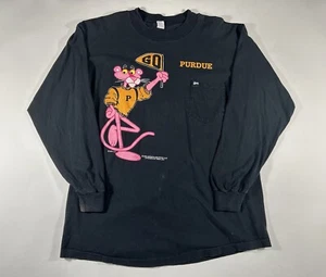 Vintage 1993 Pink Panther x Purdue University Shirt OSFA (L / XL) Made In USA - Picture 1 of 12