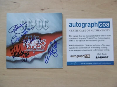 AC/DC Original Autogramm signed CD Booklet "The Razors Edge" ACOA - Bild 1 von 3