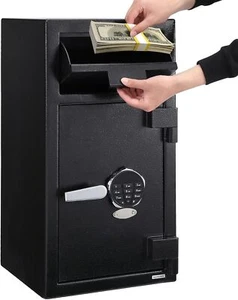 Caja fuerte electrónica grande de 3,1 pies cúbicos con teclado digital retroiluminado y ranura - Imagen 1 de 7