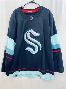 adidas NHL Seattle Kraken Home Hockey Jersey Navy Blue GT5622 Men's Sz 56 (2XL) - Picture 1 of 16