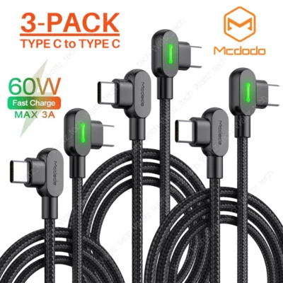 3PACK MCDODO USB-C Type-C Cable Heavy Charging Charger for Samsung S22 S21 S20 - Image 1 of 4