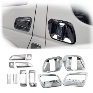 Car Door Handle Covers +Door Bowl Covers Trim For Toyota Hiace Commuter 2008-18 - Picture 1 of 5