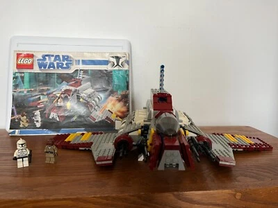 Lego Star Wars Republic Attack Shuttle 8019 Instrucciones y 2 MinFig 94% Completo Foto 1 de 4