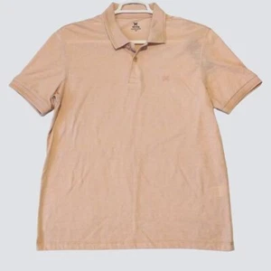 Hering Short Sleeve Polo Shirt Size L Tan Plain Everyday Stretch Golf Casual - Picture 1 of 5
