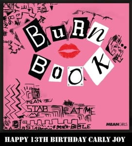 Burn Book Edible Cake Topper Decoration - Picture 1 of 1