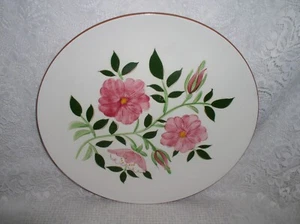 Stangl Wild Rose Pottery Chop 12" Round Serving Platter - Picture 1 of 3