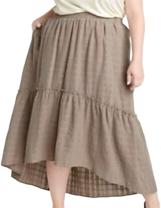 NEW RYLLACE MUSHROOM TIERED HI LOW HEM BOHEMIAN SKIRT PLUS SIZE 1X - Picture 1 of 3