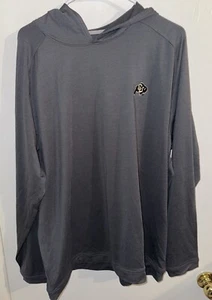 Peter Millar College Colorado Buffaloes Pullover Golf Hoodie Black Size 2XL New - Picture 1 of 4