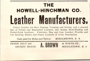 1900 The Howell Hinchman Co Leder Hersteller Lackleder MIDDLETOWN NY - Bild 1 von 3