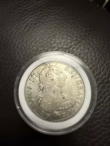1779 Mo FF 8 Reales Mexico Silver Coin Spanish Carlos III, XF Cond - Picture 1 of 6