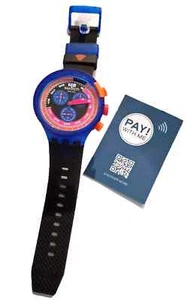 Orologio SWATCH NEON PARTY TO THE MAX PAY! SB06N101-5300 nuovo - Foto 1 di 4