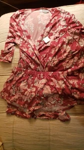 Flora By Flora Nikrooz Women's 3 Pc Pajama Set Cami, Pajama Shorts and Robe NWT - Picture 1 of 6