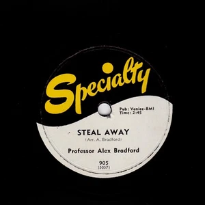 Professor Alex Bradford Gospel 78 I Can'T y Pegajosas / Steal Away US Specialty - Imagen 1 de 2