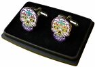 Day Of The Dead Skull Rose Cuff Links PMS1491 F6D21D
