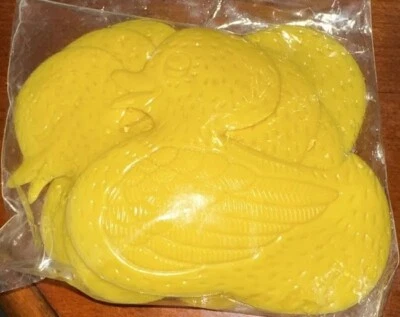 Vintage NOS Tub Suction Non Slip Ducks Yellow Appliques Plastic Jeep Rubber Duck - Image 1 of 4