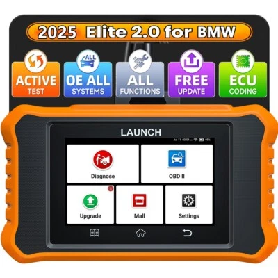 LAUNCH 2025 LANCIO X431 ELITE 2.0 per BMW/MINI OBD2 scanner strumento diagnostico codifica ECU