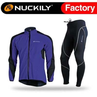 Conjunto de camisetas de ciclismo invierno para hombre cálido deporte MTB bicicleta cómodos trajes de ciclismo Foto 1 de 4