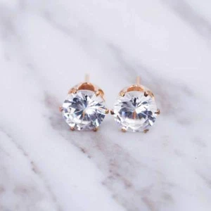 Crystal Stud Earrings Gold/Silver Variety Of Colours Ladies Girls Men AUS SELLER - Imagen 1 de 19