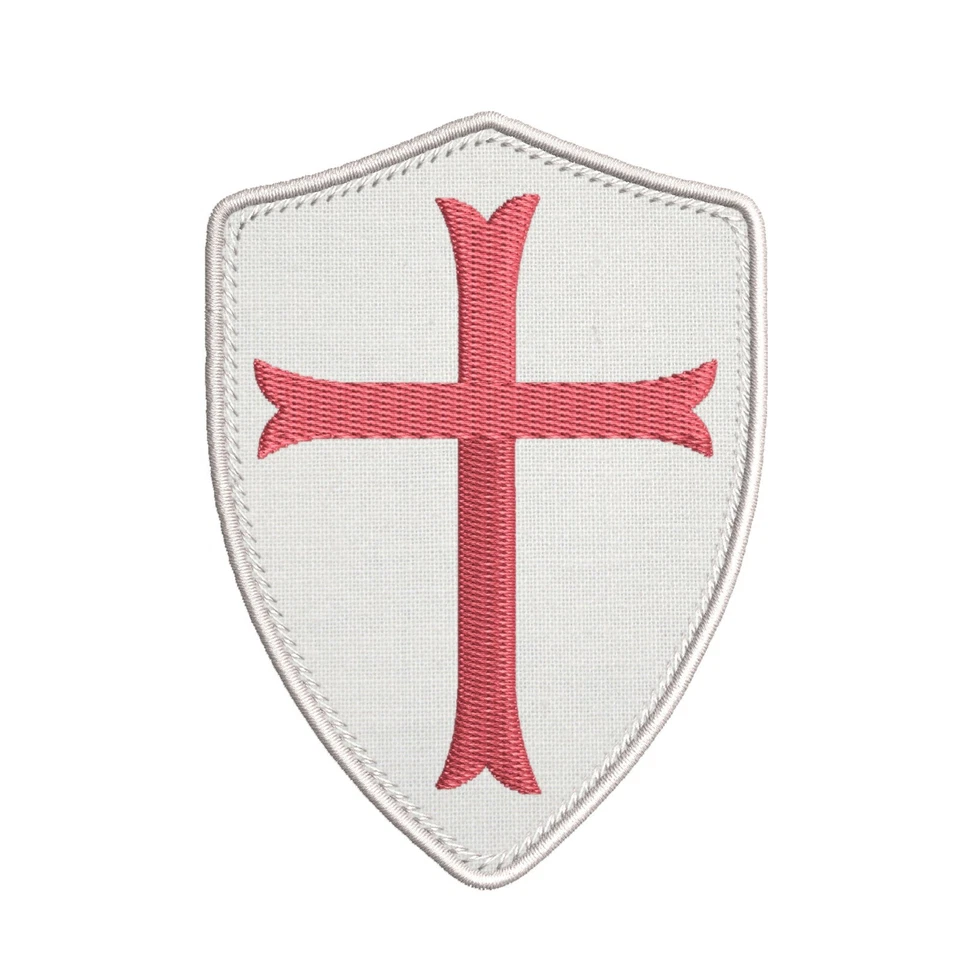 KNIGHTS TEMPLAR ARMOR SHIELD hook PATCH embroidered CRUSADES RELIGIOUS MILITARY - Image 1 of 4