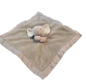 Carters Elephant Lovey Gray Security Blanket Striped Plush Baby's Hands Lovey - Picture 1 of 4