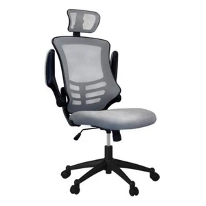 TECHNI MOBILI 45.5" Ergonomic Chair w/ Adjustable Height Fabric Seat Silver Gray - Picture 1 of 7