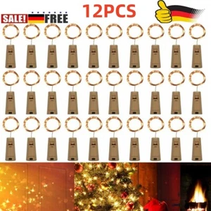 20 LED Flaschenlicht Korken Fee Lichterkette Flaschenbeleuchtung Weinflasche 2M - Bild 1 von 19