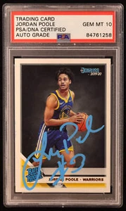 Jordan Poole Signed 2019-20 Donruss #226 RR RC (PSA | Autograph Graded PSA 10) - - Picture 1 of 2