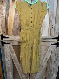 Art Class Size 7/8 -1pc jumpsuit/pantsuit/romper- mustard - Picture 1 of 9