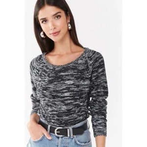 FOREVER 21 Marled Longline Raglan Boucle Sweater Size M - Picture 1 of 5