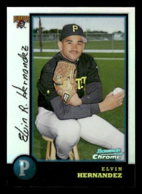 1998 Bowman Chrome #346 Elvin Hernandez Refractors Pittsburgh Pirates - Image 1 of 2
