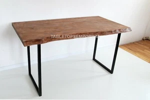 Natural Acacia Wooden Epoxy Resin Dining Table Top Walnut Conference Table Decor - Picture 1 of 8