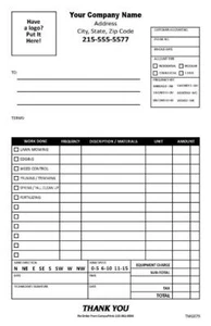 100 Lawn Maintenance / landscape Forms / 2 Part Carbonless / 5.5 x 8.5 / TMG079 - Picture 1 of 1