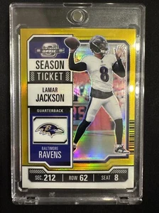 LAMAR JACKSON 2023 CONTENDERS OPTIC GOLD /10 RAVENS MVP SUPERBOWL CHAMP - Picture 1 of 3