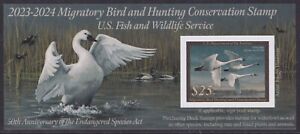 US RW90a Tundra Swans $25 souvenir sheet MNH 2023-2024