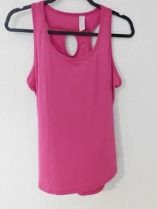 Bally Womens Tank Top Size L Bright Pink Racerback Keyhole Workout Activewear - Picture 1 of 6