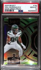2023 Select Prizm Neon Green 192 Will McDonald IV Rookie 5/49 PSA 10 GEM MT - Picture 1 of 2