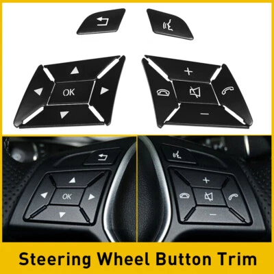 Para Mercedes Benz Clase E C G 12 Piezas Botón Volante Negro Borde Plateado Foto 1 de 4