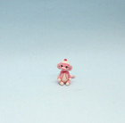 OOAK~Sock Monkey~Pink~Sculpt~Mini~Artist~Doll~Baby Toy~Dollhouse~Cheryl Brown