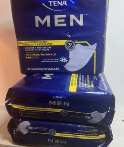3 Packs Of 48 Tena Moderate Absorbency Men's Incontinence Pads - 144 Count - Picture 1 of 1