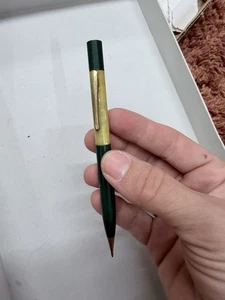 Fineline Vtg Green Gold Tone Celluloid Mechanical Pencil - Picture 1 of 5