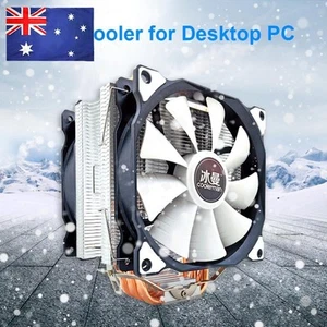 Cooling Fan 6 Pure Copper Heat Pipes Desktop PC Cooler 4 Pin PWM Heatsink - Afbeelding 1 van 14
