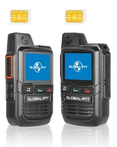 2-Pack Global Walkie Talkies with Sim Cards - Handheld PoC Two Way Radios Unl... - Picture 1 of 9
