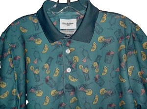 NWOT 💎💥GOODFELLOW & Co 💥💎 Short Sleeve Fun Print Polo Shirt  Stretch M - Picture 1 of 2