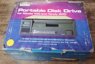 RadioShack Portable Disk Drive, For Model 100 & Tandy 200, Complete in boxed - Image 1 of 4