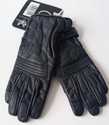 🔥Frank Tomas Guanti da Bici Donna in Vera Pelle Nero Taglia LS Lunghi 24 Cm - Immagine 1 di 4