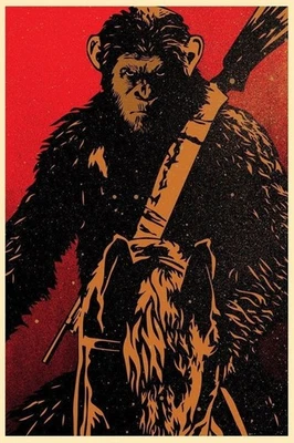 War for the Planet of the Apes Poster, Caesar War Art Print, No Frame - Image 1 of 3