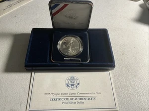 2002 Salt Lake Olympic Winter Games Commemorative Program Silver Proof OGP/COA - Picture 1 of 4