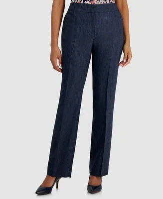 Pantalones de traje para mujer Kasper azul denim de pierna recta talla 16 Foto 1 de 3