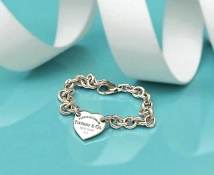 Vintage Tiffany & Co Hallmarked Return To Tiffany Bracelet 7.5” - Picture 1 of 5