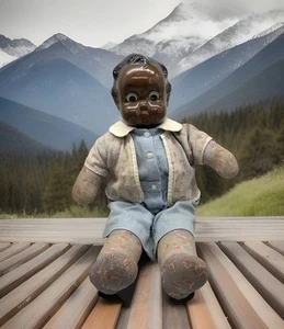 De colección Ralph Friendly Goo Goo Eyes TOPSY Muñeca Negra Tela Cuerpo Pelo Moldeado - Imagen 1 de 18